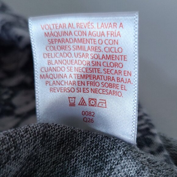 FADDED GLORY HEATHER GREY COMBO CARDIGAN MOCK LAYERED BLOUSE PLUS SZ 3X(22W-24W) - Picture 7 of 7